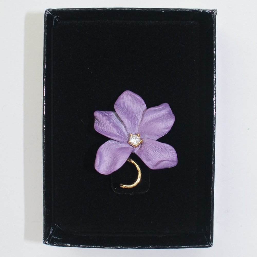 Joan Rivers Purple Victorian-style Flower Pin